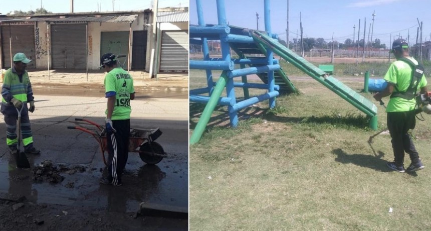 Jos&eacute; C. Paz: Contin&uacute;an los trabajos de limpieza y mejoramiento de espacios p&uacute;blicos