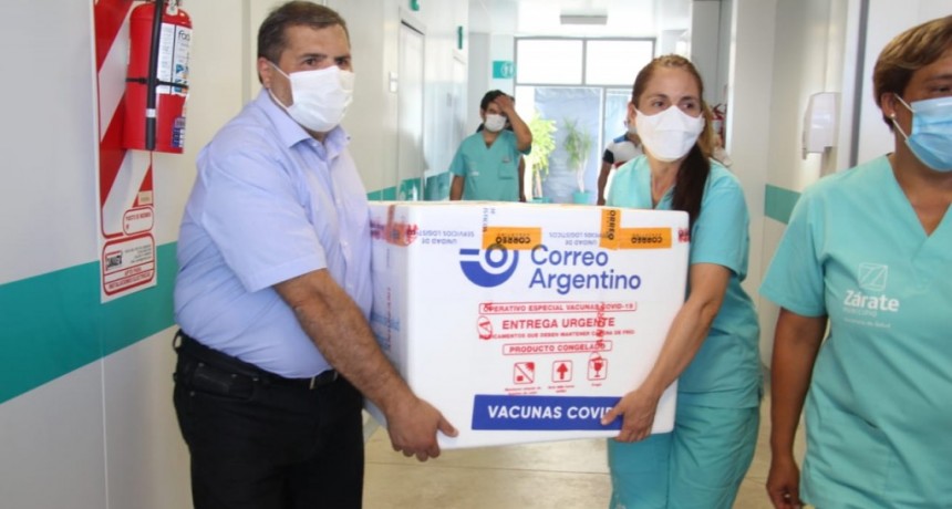 Zárate: El Municipio recibió 450 vacunas contra el COVID-19 que se aplicarán al personal de Salud   