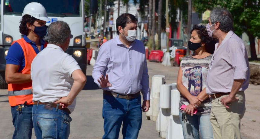San Martín: Fernando Moreira recorrió las obras de la Av. Illia 