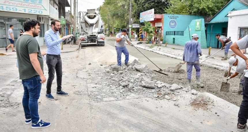 Hurlingham: Selci recorrió la obra de repavimentación integral de la Avenida Pedro Díaz