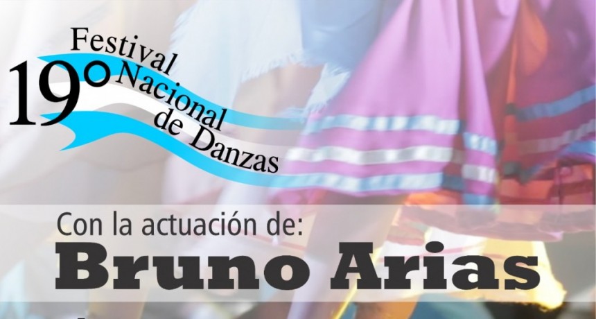 Baradero: El sábado disfrutaremos del Festival Nacional de Danzas con Bruno Arias y cientos de bailarines en escena 