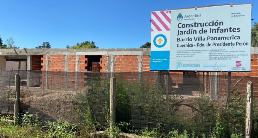 Pte. Per&oacute;n: Gran adelanto de obra en el nuevo jard&iacute;n de infantes