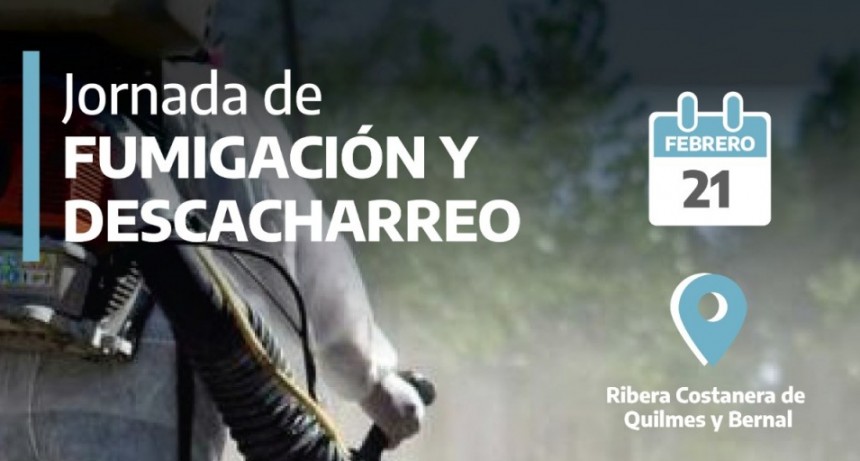 Quilmes: Operativo de fumigaci&oacute;n y descacharreo en la costanera