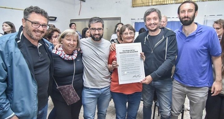 Hurlingham: M&aacute;ximo Kirchner visit&oacute; el Centro de Jubilados de Villa Tesei