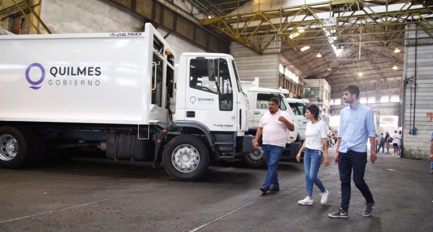 Quilmes: Mayra Mendoza incorpora 10 camiones recolectores en el Programa Quilmes Limpio
