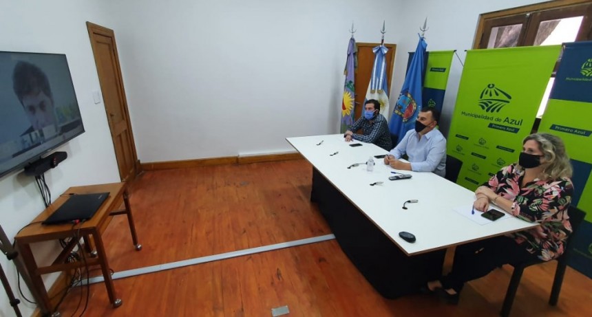 Azul: El Intendente se reunió con el gobernador Kicillof vía Zoom 