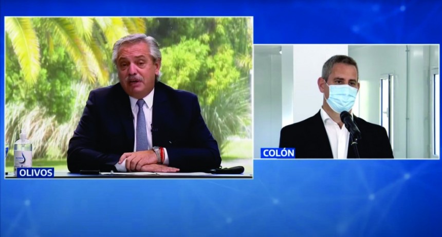 Colón (ER): El Presidente Alberto Fernández y José Luis Walser presentaron el Centro Modular Sanitario 