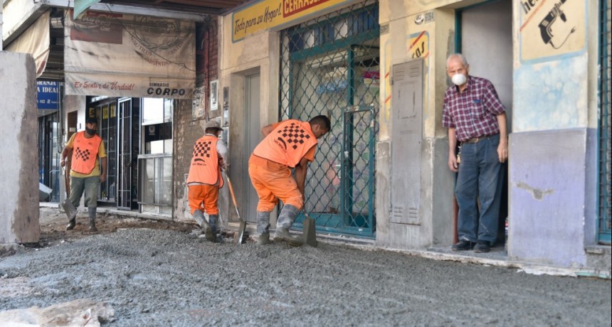 San Martín: Fernando Moreira recorrió las obras de puesta en valor del Centro Comercial de Tropezón 