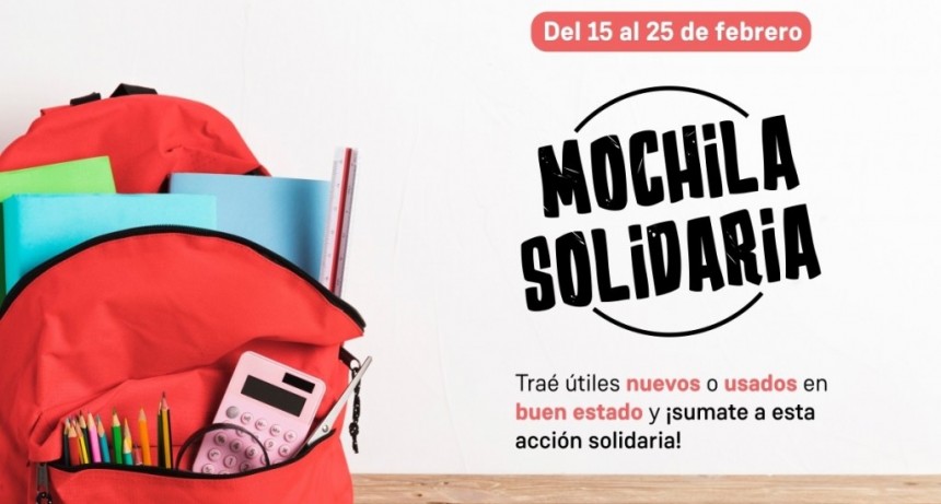 San Nicolás: Comienza la campaña “Mochila Solidaria” 