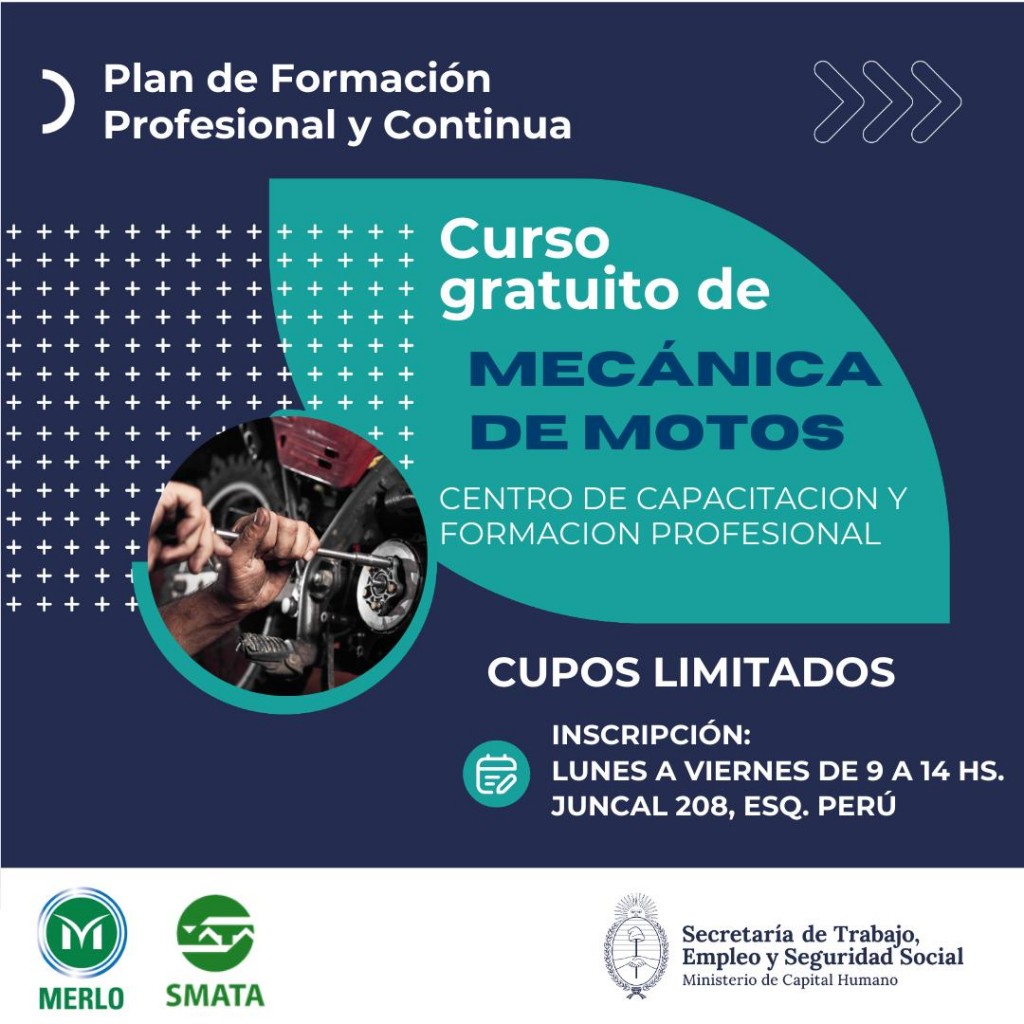 Merlo: Vuelven los cursos gratuitos al distrito 