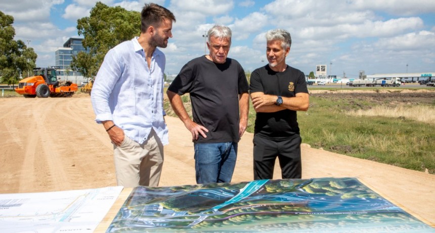 Berazategui: Balor visitó la obra de la nueva bajada de la Autopista Buenos Aires-La Plata