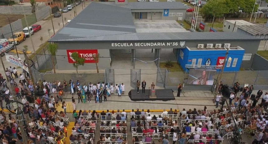 Tigre: El intendente Zamora y la ministra Agustina Vila inauguraron escuela en Benavídez