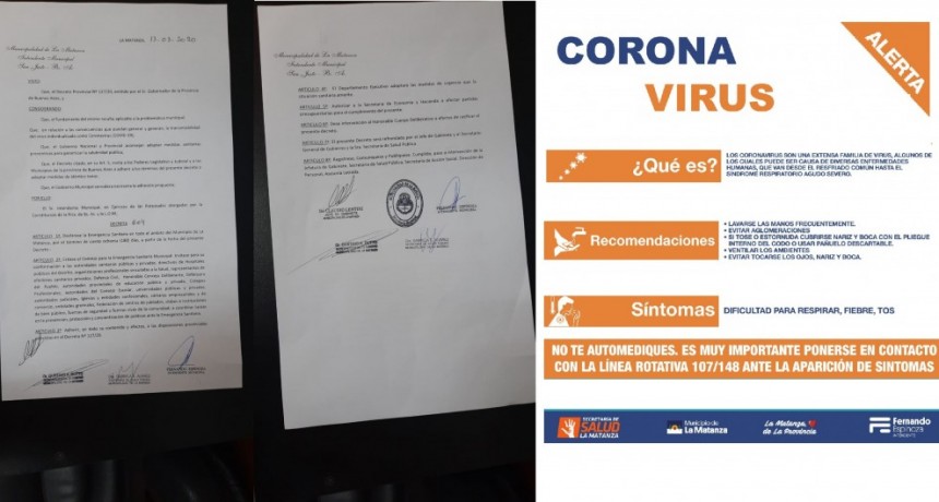 Espinoza creó un Consejo para la Emergencia Sanitaria, interinstitucional e interdisciplinario