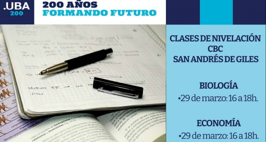 S.A. de Giles: Clases de nivelación exclusiva para estudiantes de la sede CBC UBA 