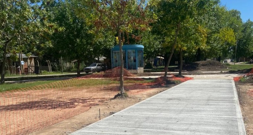 Pte. Perón: Se construye una nueva plaza en Parque Americano