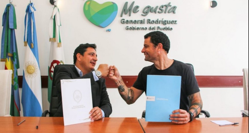 Gral. Rodríguez: Mauro García firmó un convenio para la construcción del puente sobre el cruce “Las Latas”