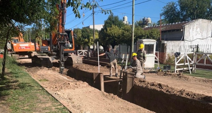 Comienza la etapa final de obras para la red cloacal de General Rodríguez