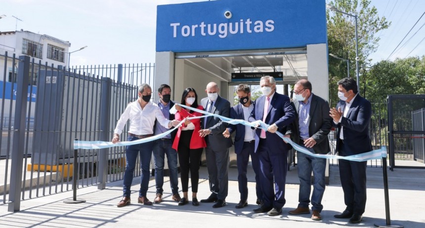 Alberto Fernández encabezó la inauguración de la renovada estación Tortuguitas