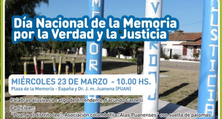 Puan: Día Nacional de la Memoria por la Verdad y la Justicia  