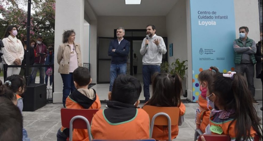 San Martín: Fernando Moreira y Juan Zabaleta reinauguraron el Centro de Cuidado Infantil y Jardín de Infantes Loyola