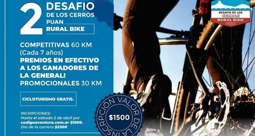 Puan: 2&deg; edici&oacute;n de la rural Bike &ldquo;Desaf&iacute;o de los Cerros&rdquo;