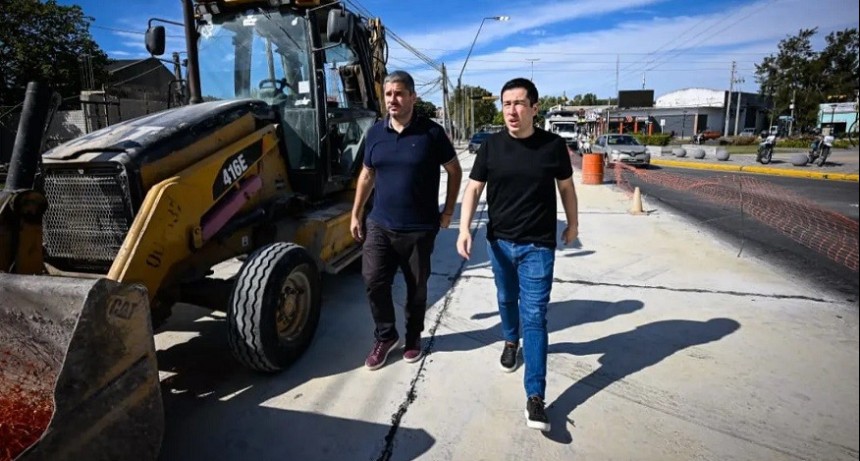 Malvinas Argentinas: Nardini y Caggiano recorrieron la obra de repavimentaci&oacute;n de la Ruta Provincial N&deg; 24