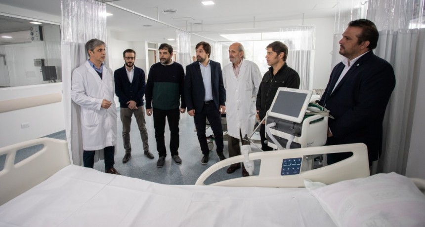 Fernando Moreira y Kicillof recorrieron la nueva Unidad de Terapia Intensiva del Hospital Provincial Eva Perón 