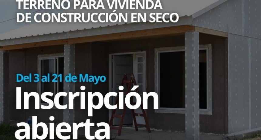 Tres Lomas: Inscripción abierta a terreno para vivienda de construcción en seco 