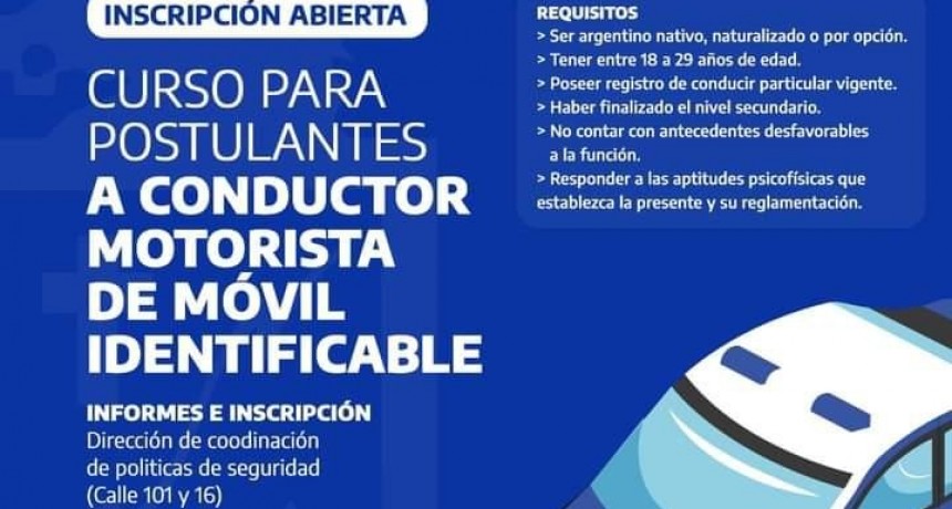 Navarro: Inició la convocatoria para trabajar como conductores motoristas de la Policía Comunal 