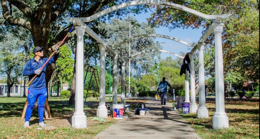 Campana: Sigue la puesta en valor de las plazas de los barrios de la ciudad