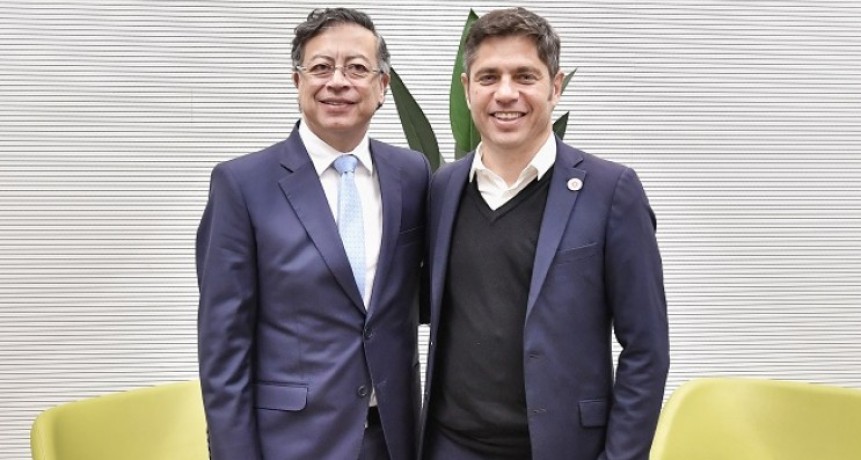 Kicillof se reuni&oacute; con el presidente Gustavo Petro y la vice del Parlamento Europeo, Katarina Barley