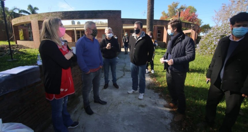 San Vicente: Mantegazza recorrió obras de refacción en la Secundaria 4 
