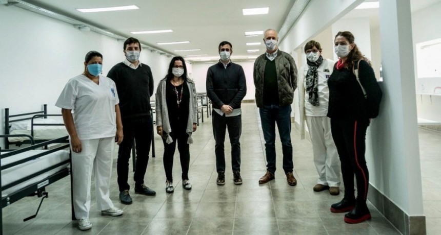 Pilar: Achával y el ministro Gollán recorrieron la obra del nuevo centro de internación en Derqui