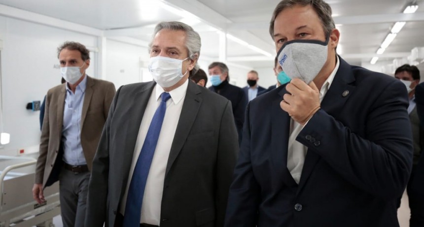 Alberto Fernández, Axel y Cascallares inauguraron un nuevo hospital para Alte Brown 