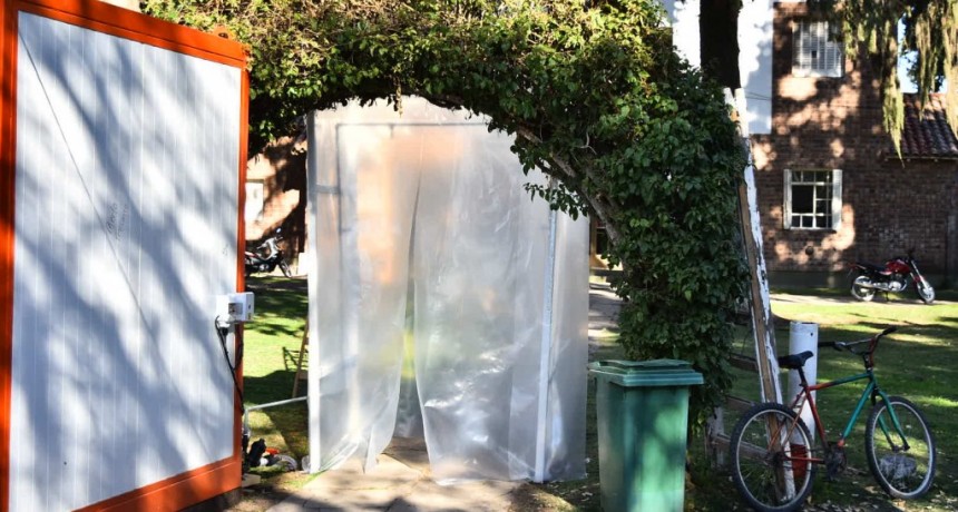 Baradero: Instalan tres carpas sanitizadoras en puntos claves del distrito 