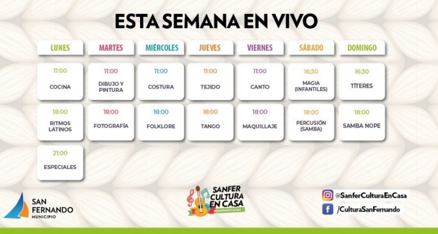 San Fernando transmite en vivo diversas propuestas culturales