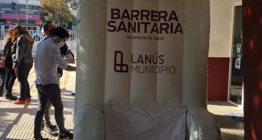“Barrera Sanitarias”, El nuevo túnel de desinfección en el centro de atención vecinal de Lanús 