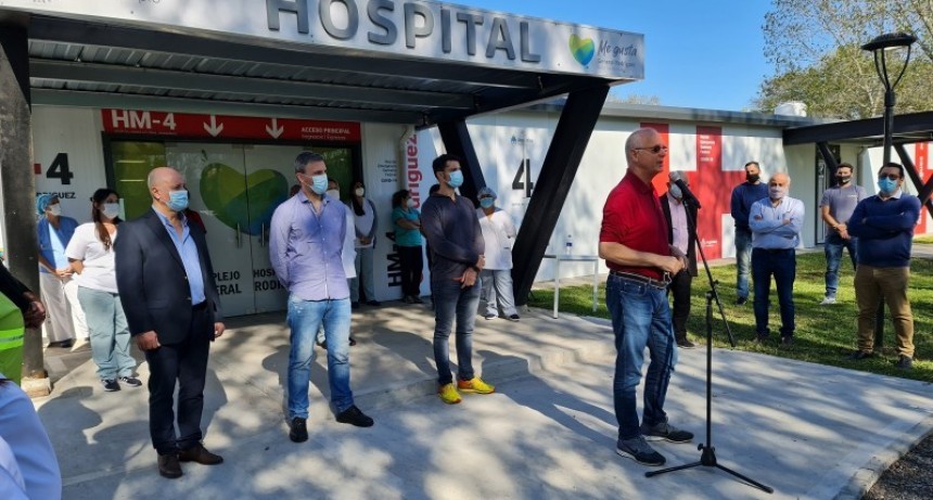 Gral. Rodríguez: García y Gollan juntos en la reapertura del Hospital Modular para pacientes con COVID-19