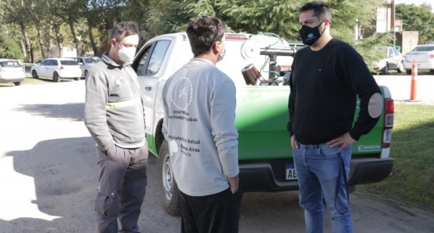 Bolívar: Zoonosis junto a la dirección provincial de epidemiología pulverizó en el distrito y las localidades 