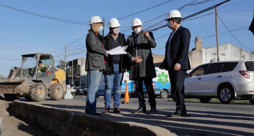 Alte. Brown: El Ministro Guerrera visito la obra del paso bajo nivel del distrito 