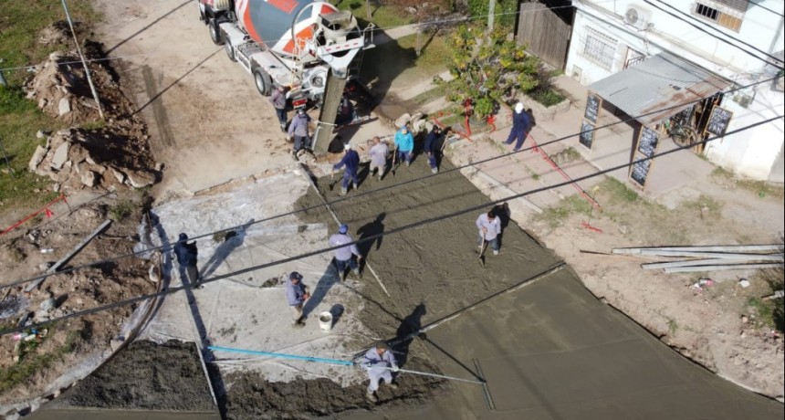 Pte. Perón: Última etapa de bacheo en las Cinco Esquinas