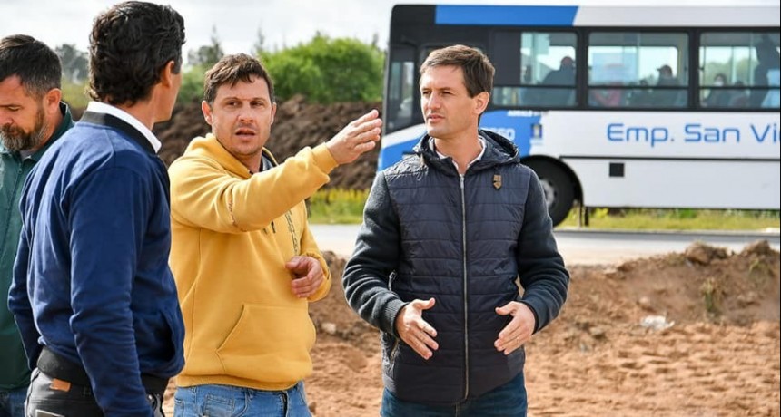 San Vicente: Mantagazza recorrió la obra de ampliación de la Ruta 58 