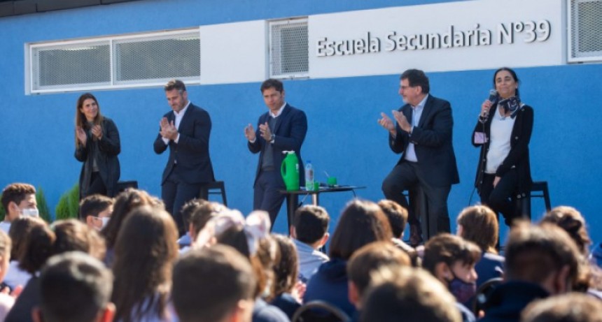 Pilar: Federico Achával junto al Gobernador Kicillof inauguraron la Escuela Secundaria 39 