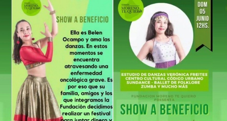 Moreno: Show Solidario para ayudar a Bel&eacute;n