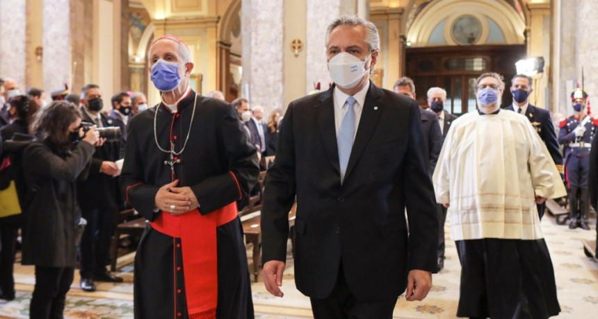 Alberto Fernández en el acto por el 25 de Mayo: “Las del cardenal fueron palabras muy reflexivas que comparto