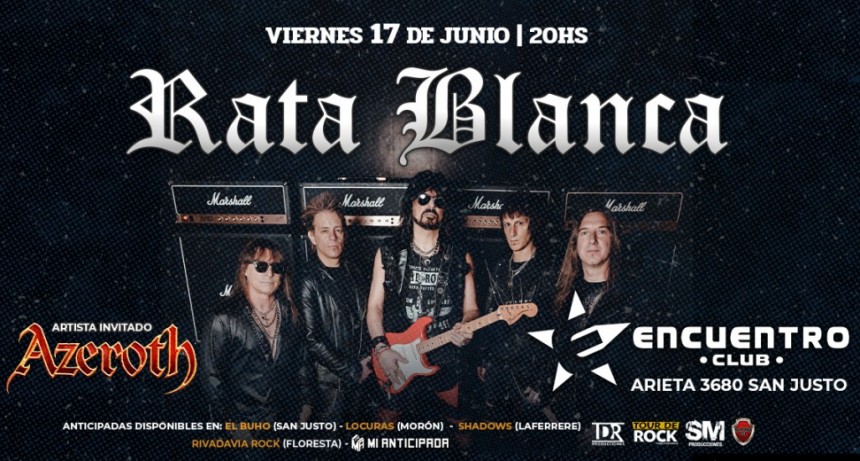 La gira nacional de “Rata Blanca” llega a San Justo