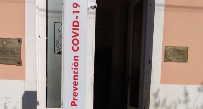 En Tordillo se instalaron columnas desinfectantes 