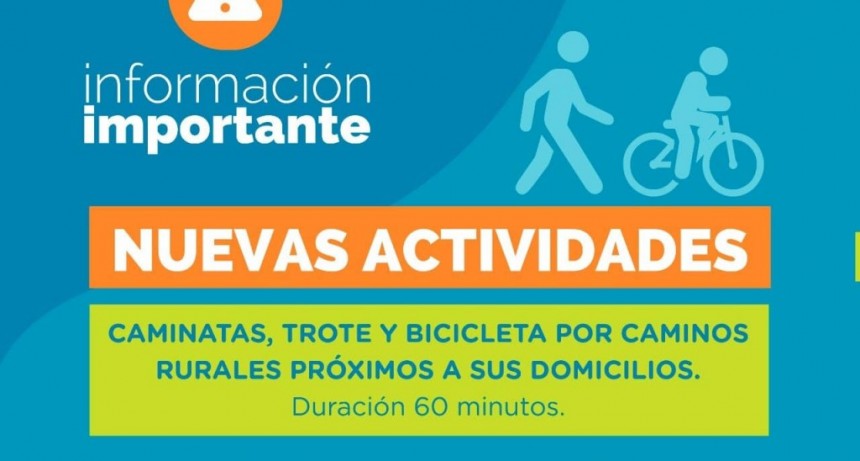 Caminatas, trotes y salidas en bicicletas son las nuevas actividades en el partido de Bolívar 
