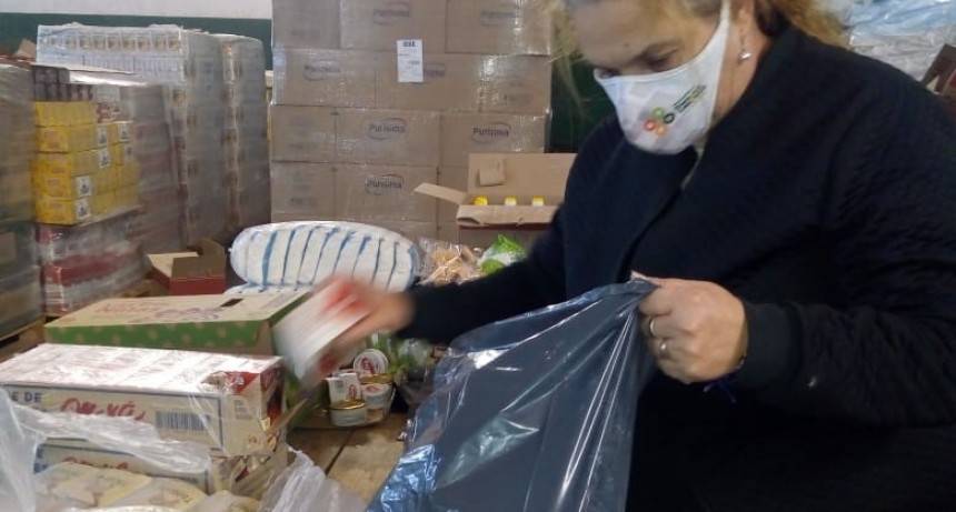 T. Lauquen: Durante mayo, el Municipio entregó 900 bolsones alimentarios 