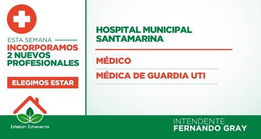 E. Echeverría: El municipio incorporó 87 profesionales de la salud